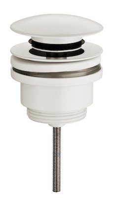 Nordic K push open bundventil 1 1/4" i mat hvid